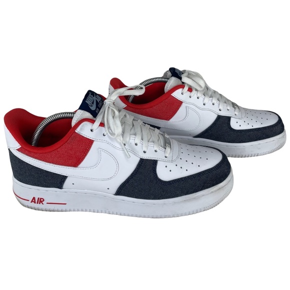 Nike Air Force 1 '07 LX USA Denim Sz 9.5 - Picture 4 of 14